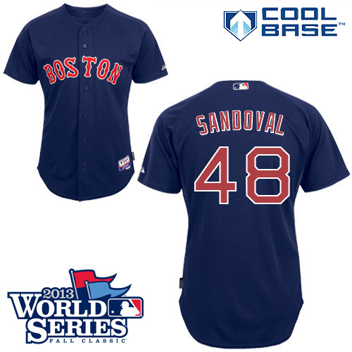 Pablo Sandoval #48 mlb Jersey-Boston Red Sox Women's Authentic Alternate Navy Cool Base Baseball Jersey